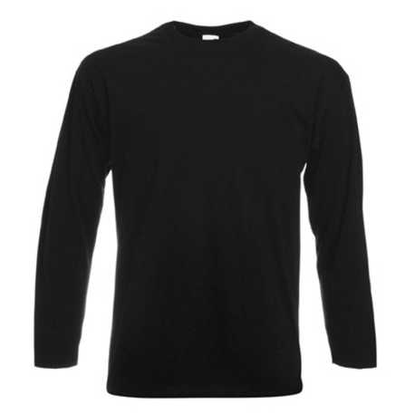 Pánske tričko (FRUIT OF THE LOOM Valueweight Long Sleeve T) > čierna > 2XL