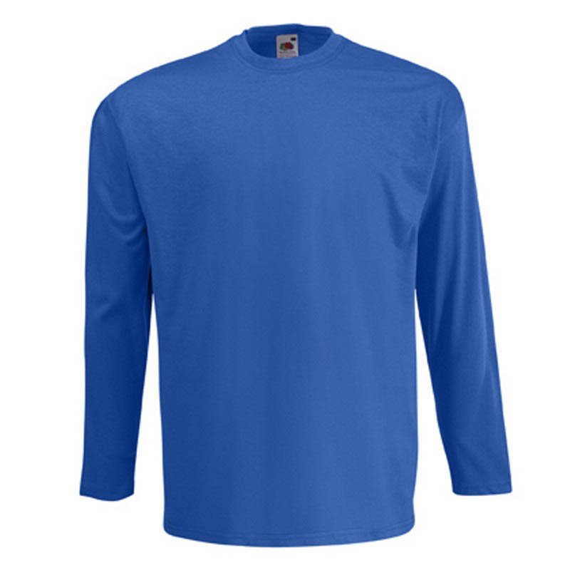 Pánske tričko (FRUIT OF THE LOOM Valueweight Long Sleeve T) > modrá (royal) > S