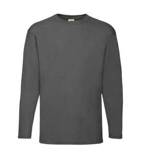 Pánske tričko (FRUIT OF THE LOOM Valueweight Long Sleeve T)>šedá (light graphite)>L