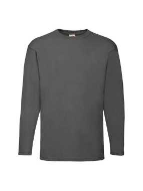 Pánske tričko (FRUIT OF THE LOOM Valueweight Long Sleeve T)>šedá (light graphite)>L