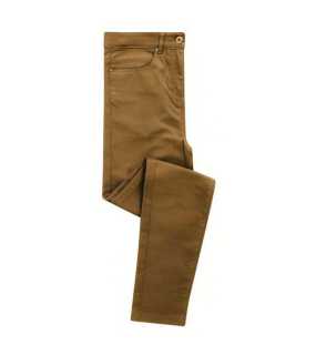 Dámske nohavice (Premier LADIES' PERFORMANCE CHINO JEANS) > hnedá (camel) > S
