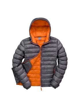 Pánska bunda (RESULT Mens Snow Bird Hooded Jacket) > šedá / oranžová > L