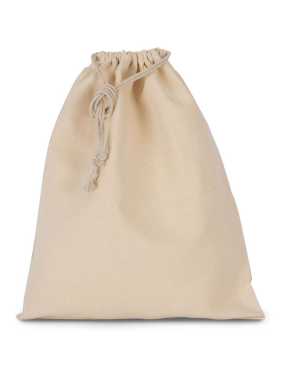 Vrecko so šnúrkami (Kimood COTTON BAG WITH DRAWCORD CLOSURE - LARGE SIZE) > prírodná