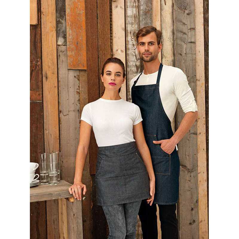 Zástera (PREMIER JEANS STITCH DENIM WAIST APRON) > čierna (denim)