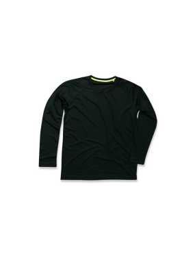 Pánske tričko (STEDMAN Active 140 Long Sleeve) > čierna (opal) > S