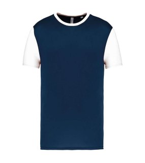Unisex tričko (ADULTS' BICOLOUR SHORT-SLEEVED T-SHIRT) > modrá (sporty navy) / biela > L