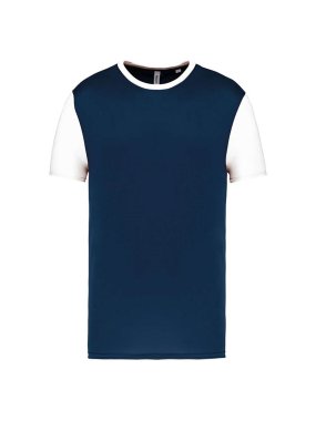 Unisex tričko (ADULTS' BICOLOUR SHORT-SLEEVED T-SHIRT) > modrá (sporty navy) / biela > 2XL