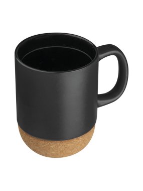 Keramická šálka s korkom > čierna