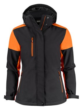 Dámska bunda (PRINTER PRIME PADDED SOFTSHELL LADY) > čierna / oranžová > XL