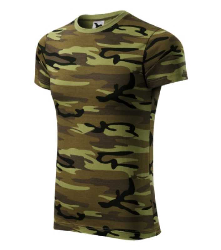 Unisex tričko (MALFINI Camouflage) > zelená (camouflage) > 3XL