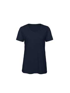Dámske tričko (B&C V Triblend /women) > modrá(navy) > XS