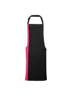 Zástera (PREMIER CONTRAST BIB APRON) > čierna / ružová (hot)