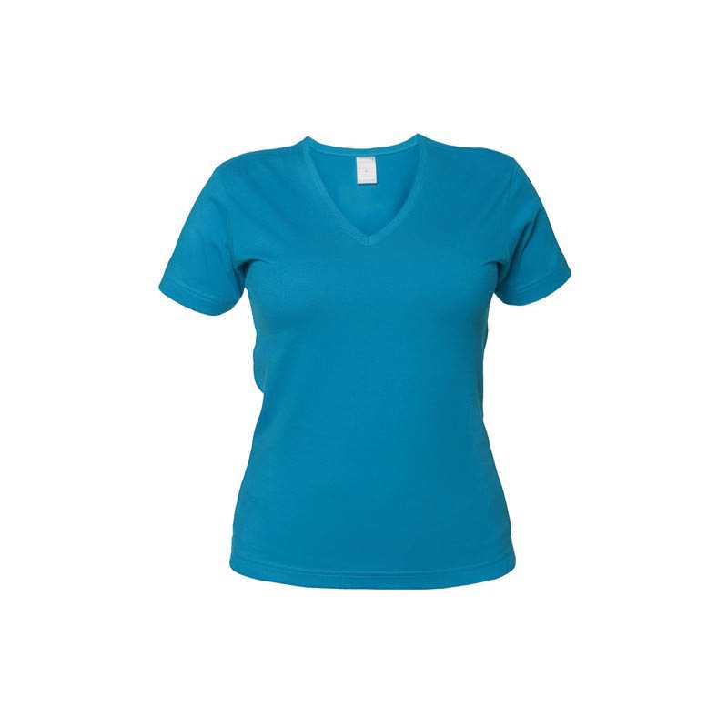 Dámske tričko(Classic-T V-neck STEDMAN) > modrá (ocean) > S