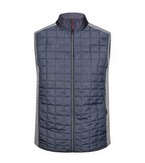 Pánska vesta (JN Mens Knitted Hybrid Vest) > šedá(light melange)/šedá(anthra melange) > L