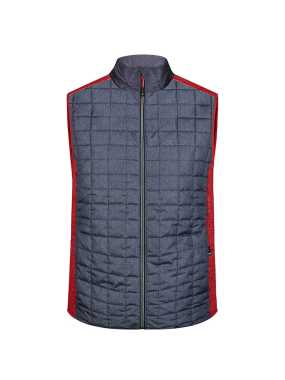 Pánska vesta (JN Mens Knitted Hybrid Vest) > červená (melange) / šedá (anthracite) > 2XL