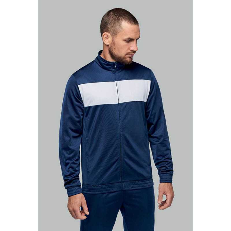 Pánska mikina (Proact"ADULT TRACKSUIT TOP") > modrá (sporty navy) / biela > L
