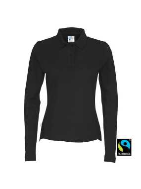 Dámska polokošeľa (COTTOVER PIQUE LONG SLEEVE LADY) > čierna > M