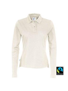 Dámska polokošeľa (COTTOVER PIQUE LONG SLEEVE LADY) > biela (off) > XL