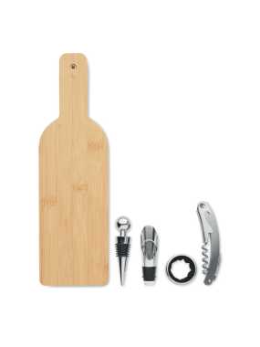 Sada na víno v tvare fľaše > hnedá (wood)