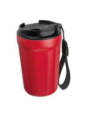 Cestovný hrnček z nehrdzavejúcej ocele 350 ml > červená