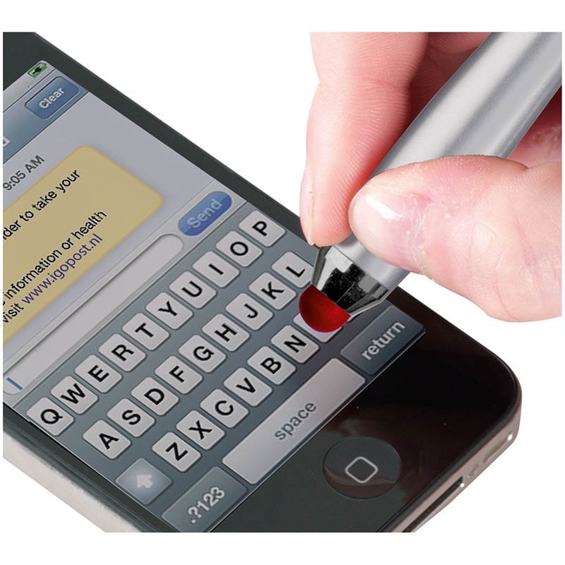 Plastové guličkové / dotykové pero > červená