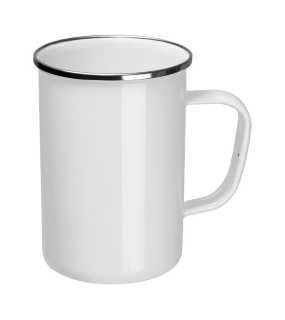 Smaltovaný hrnček > biela