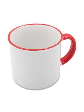 Keramický hrnček na sublimáciu 400 ml  > červená