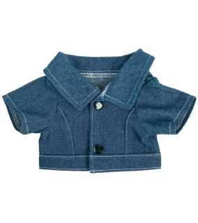 Oblečenie pre plyšové hračky (MBW Jeans jacket) > modrá (dark) > M