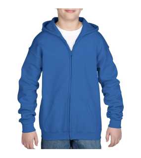 Detská mikina (GILDAN HEAVY YOUTH FULL ZIP HOODED SWEATSHIRT) > modrá (royal) > S