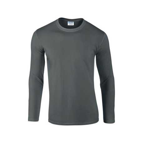 Unisex tričko (GILDAN SOFTSTYLE ADULT LONG SLEEVE T-SHIRT) > šedá (charcoal) > L