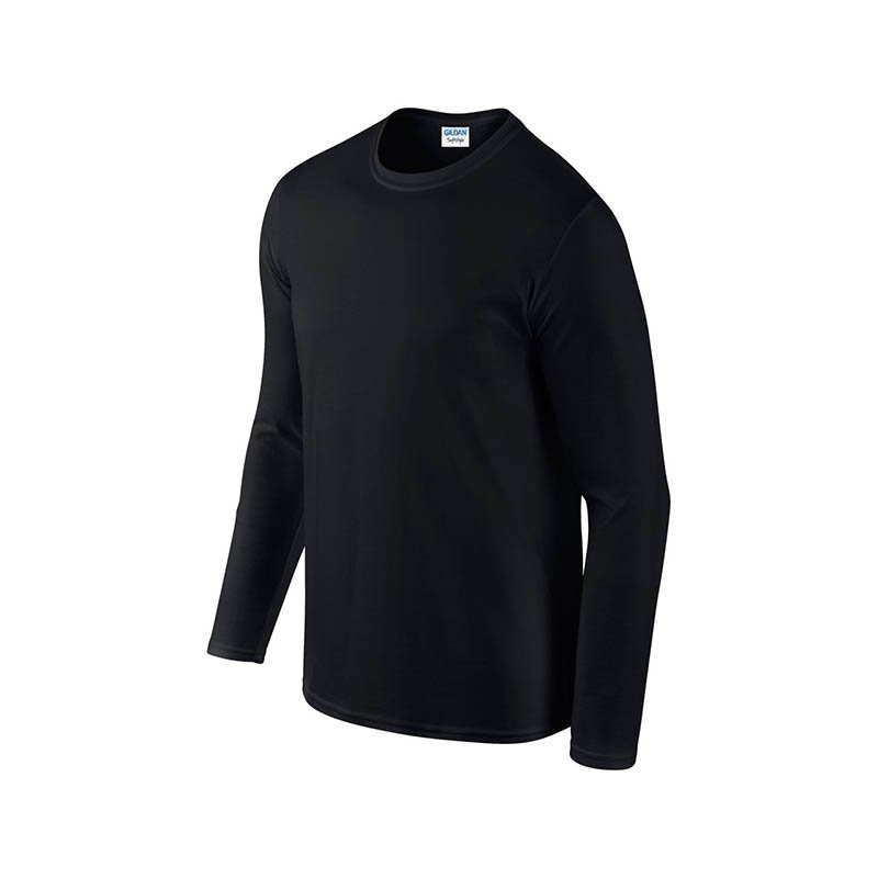 Unisex tričko (GILDAN SOFTSTYLE ADULT LONG SLEEVE T-SHIRT) > čierna > L