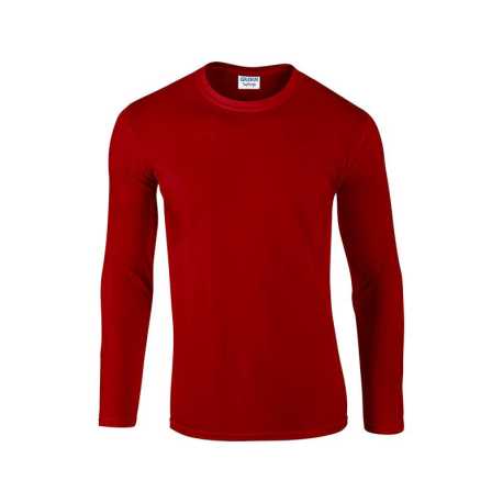 Unisex tričko (GILDAN SOFTSTYLE ADULT LONG SLEEVE T-SHIRT) > červená > L