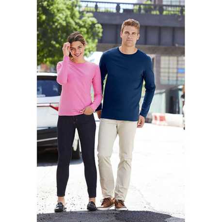 Unisex tričko (GILDAN SOFTSTYLE ADULT LONG SLEEVE T-SHIRT) > modrá (navy) > L