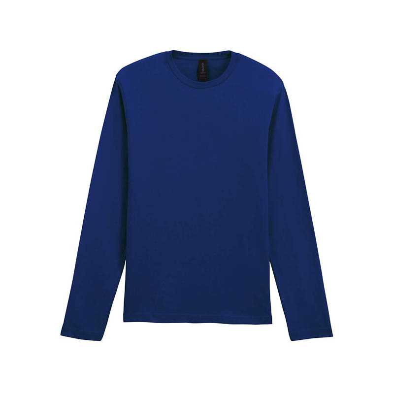 Unisex tričko (GILDAN SOFTSTYLE ADULT LONG SLEEVE T-SHIRT) > modrá (navy) > L