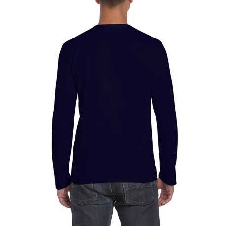 Unisex tričko (GILDAN SOFTSTYLE ADULT LONG SLEEVE T-SHIRT) > modrá (navy) > L