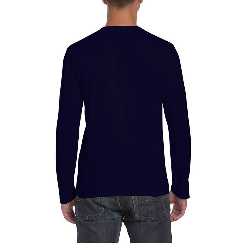 Unisex tričko (GILDAN SOFTSTYLE ADULT LONG SLEEVE T-SHIRT) > modrá (navy) > L