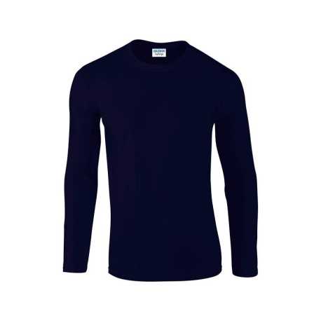 Unisex tričko (GILDAN SOFTSTYLE ADULT LONG SLEEVE T-SHIRT) > modrá (navy) > L