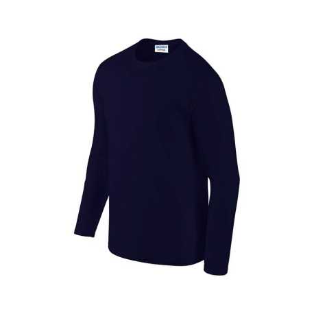Unisex tričko (GILDAN SOFTSTYLE ADULT LONG SLEEVE T-SHIRT) > modrá (navy) > L
