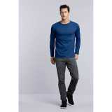 Unisex tričko (GILDAN SOFTSTYLE ADULT LONG SLEEVE T-SHIRT) > modrá (navy) > L