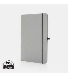 Zápisník A5 s tvrdou väzbou z recyklovanej kože > šedá (light)