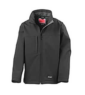 Detská bunda (RESULT JUNIOR CLASSIC SOFT SHELL JACKET) > čierna > L
