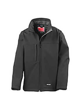 Detská bunda (RESULT JUNIOR CLASSIC SOFT SHELL JACKET) > čierna > XS