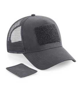 Unisex šiltovka (Beechfield Removable Patch Snapback Trucker) > šedá (graphite)