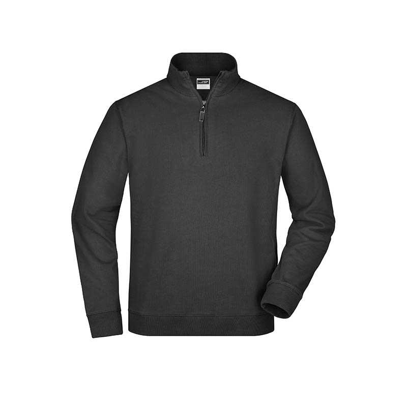 Pánska mikina (JN Round-Neck Zip) > čierna > S