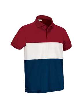 Pánska polokošeľa (VARSITY) > červená (lotto) / biela / modrá (orion navy) > XL