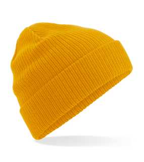 Unisex čiapka (Beechfield Organic Cotton Beanie) > žltá (mustard)
