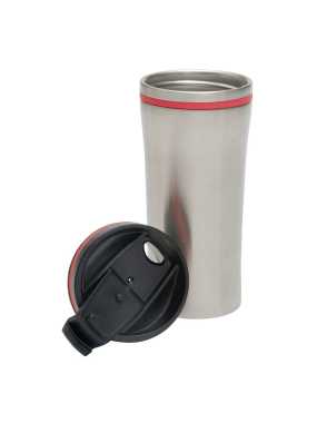 Cestovný hrnček > strieborná/červená