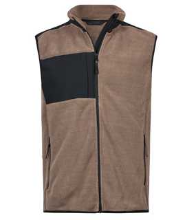 Unisex vesta (Tee Jays Mountain Fleece Bodywarmer) > hnedá (clay) / čierna > 2XL