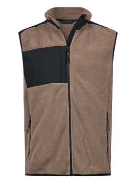Unisex vesta (Tee Jays Mountain Fleece Bodywarmer) > hnedá (clay) / čierna > 2XL