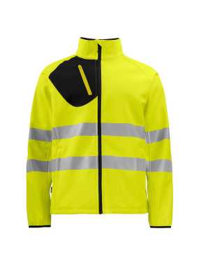 Pánska bunda (PROJOB SOFTSHELL JACKET HV) > žltá / čierna > S